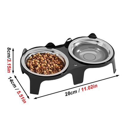 Comedouro de Aço Inoxidável para Cães e Gatos