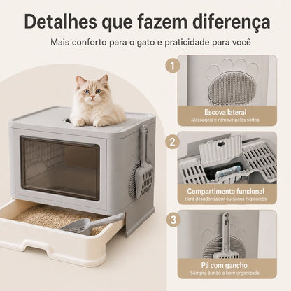 Caixa de Areia Dobrável com Gaveta