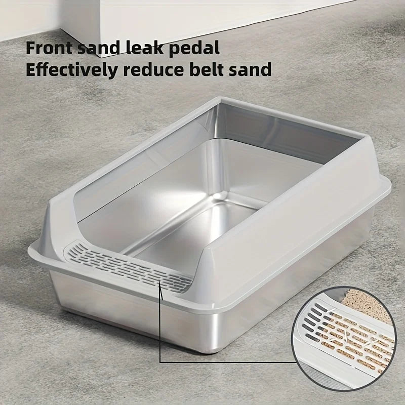 Caixa de Areia de Inox para Gatos