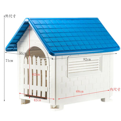 Casinha Plástica Impermeável para Cães- Teto Removível