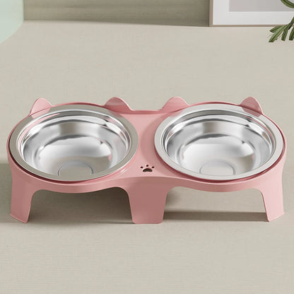 Comedouro de Aço Inoxidável para Cães e Gatos