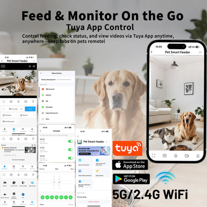Comedouro Automático Inteligente com Câmera para Cães e Gatos