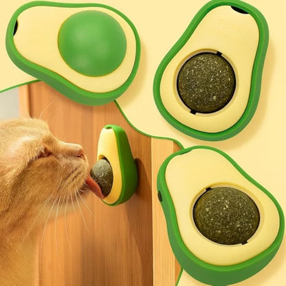Abacate com Bola de Catnip para Gatos e cães