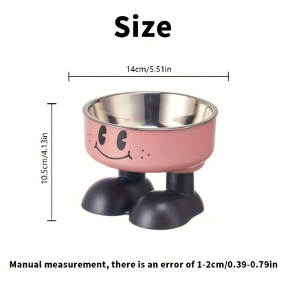 Comedouro Elevado de Inox Divertido para Cães e Gatos