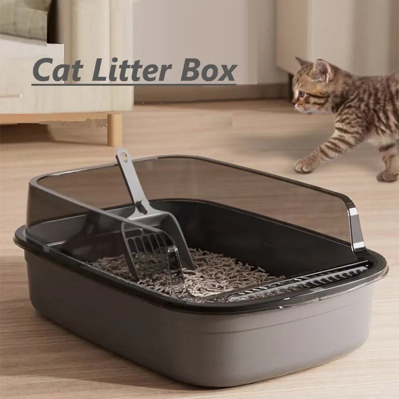 Caixa de Areia Antirrespingos para Gatos