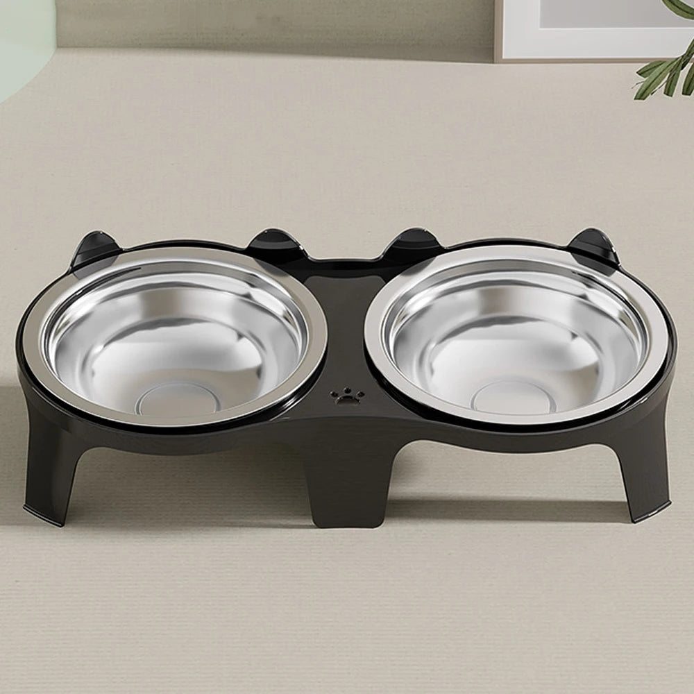 Comedouro de Aço Inoxidável para Cães e Gatos