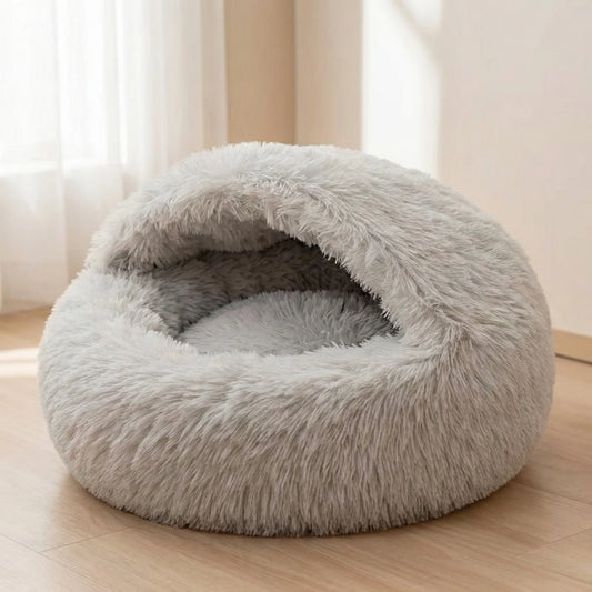 Cama Casinha de Pelúcia para Cães e Gatos