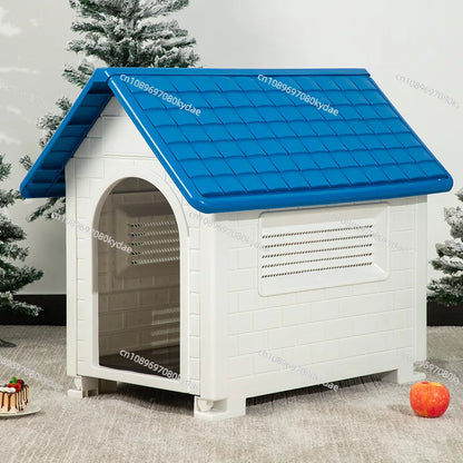 Casinha Plástica Impermeável para Cães- Teto Removível