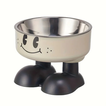 Comedouro Elevado de Inox Divertido para Cães e Gatos