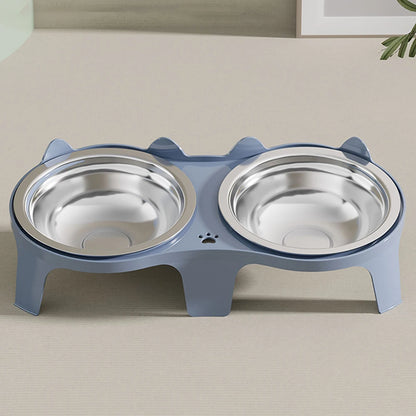 Comedouro de Aço Inoxidável para Cães e Gatos