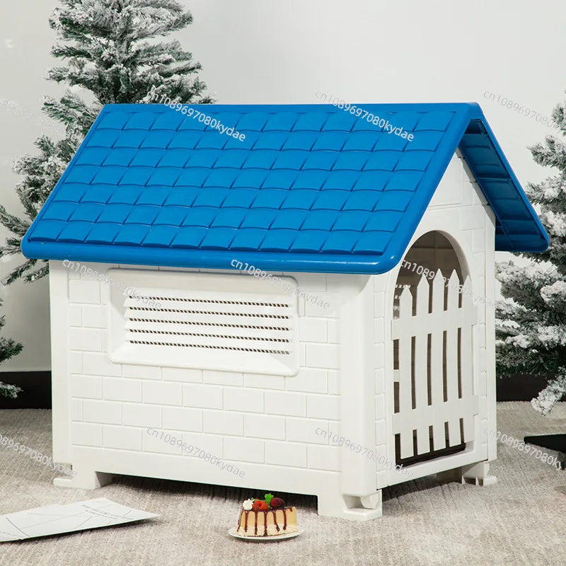 Casinha Plástica Impermeável para Cães- Teto Removível